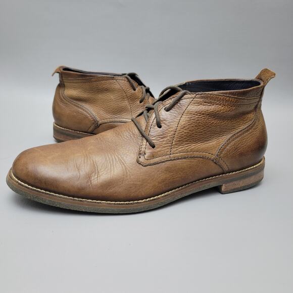 Cole Haan Mens Chukka Ankle Boots Distressed Brown Leather Shoes Size 11.5 M - Picture 1 of 16